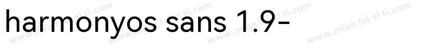 harmonyos sans 1.9字体转换
